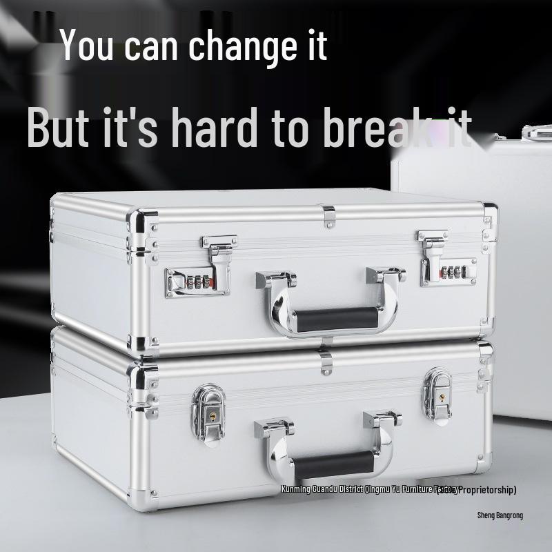 Aluminum Alloy Password Briefcase for Document and Tool Storage