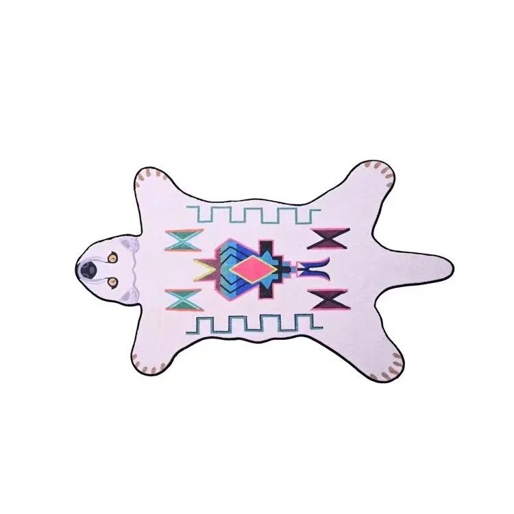 Imitation cashmere carpet Upgraded Material Creative Rug Living Cute Animal Room Bedroom Bathroom Non-slip Carpet Rug Mat