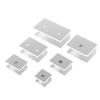 4Pcs Square Glass Clamps Glass Clamp Holder Shelf Clip Aluminum Bracket Support For 5Mm 6Mm 8Mm 10Mm 12Mm Thickness Board