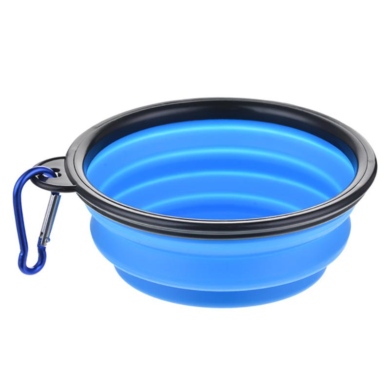 Collapsible Silicone Pet Bowl Portable Travel Dog Cat Bowl Waterproof Pet Feeder for Outdoor Activities Lightweight and Green