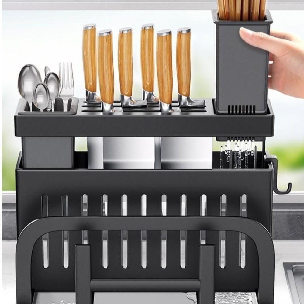Chopstick Organization Countertop Organizer With Drainer Cutting Board Holder  Home Kitchen