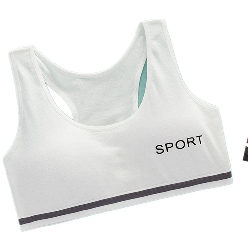 

Детский бюстгальтер для девочек для маленьких детей, нижнее белье для подростков, беспроводные маленькие тренировочные бюстгальтеры для полового созревания one size белый