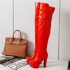 Sexy Winter Over the Knee Boots Women Platform High Heels Women's High Boot Waterproof Black Red White Long Party Shoes Big Size