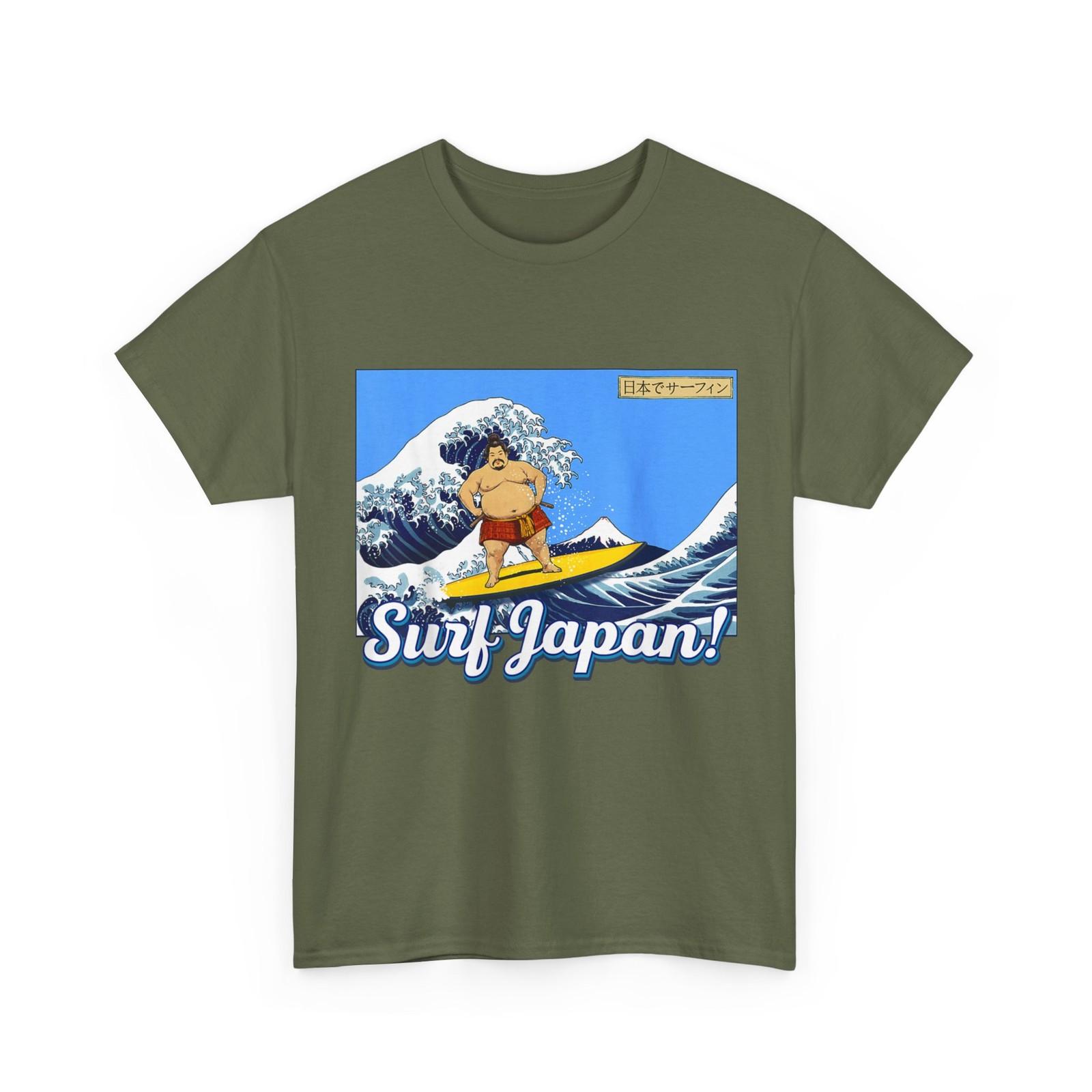 Sumo Wrestler Surfing Shirt, Surf Japan! T-Shirt XXXXL