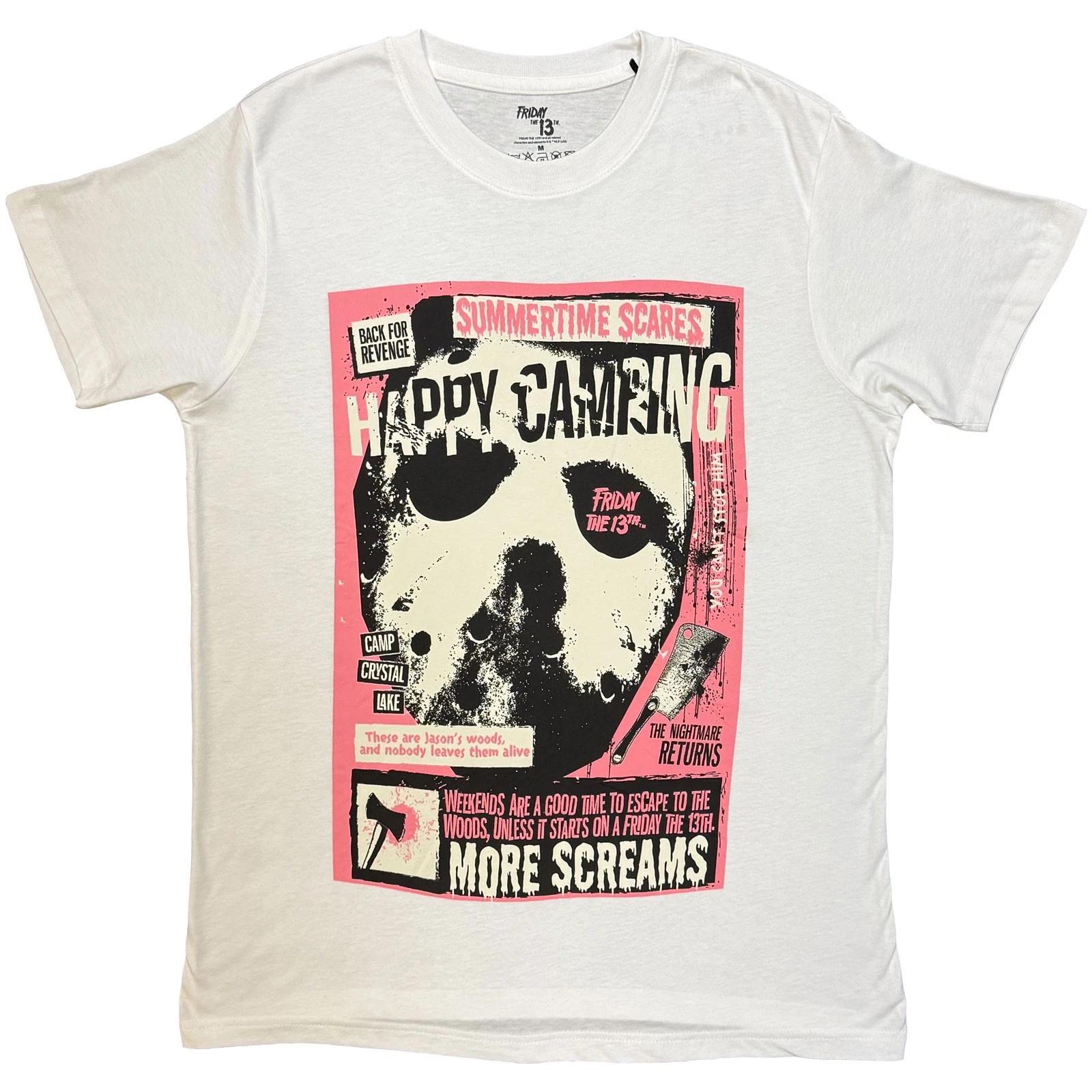 Friday the 13th Happy Camping Authorized Mens T-Shirt L