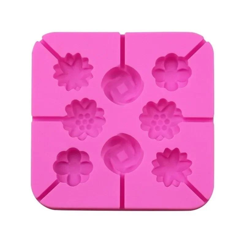 1 PC Candy Biscuit Mold Kitchen Baking Gadget  Silicone Food Grade Chocolate Lollipop  No Stick Cake Decorating Tools