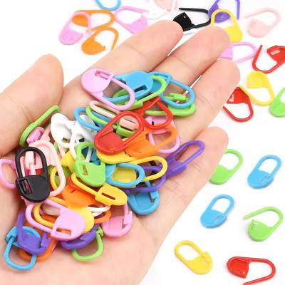 Colorful Knitting Tools 7cm Size Large Eye Plastic Sewing Needles Small Mark Buckles Crochet Locking Stitch Markers Supplies ZYF