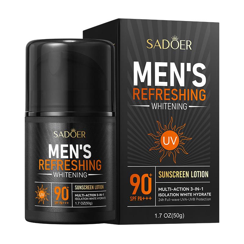 Saoder Men's Sunscreen for Face Neck Body Solar Blocker for Men Sunscreen Uv Protection Moisturizing Man Sun Cream