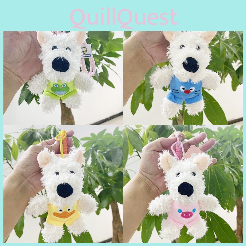 Cute Plush Dog Keychain Adorable Cartoon Animal Soft Doll Accessory Gift For All Ages