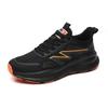 Autumn New Mesh Breathable Casual Shoes Black Leather Casual Running Shoes Four Seasons