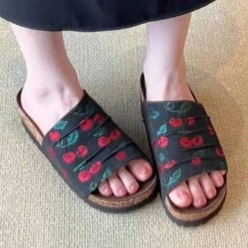 

Fashion Women Slippers Summer Casual Sandals Flats Shoes Woman 2025 Trend Beach Flip Flops Platform Slides Walking Sandalias De Mujer 35 чёрный