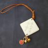 Fu Peace Talisman Leather Car Pendant - Rearview Mirror Ornament Gift