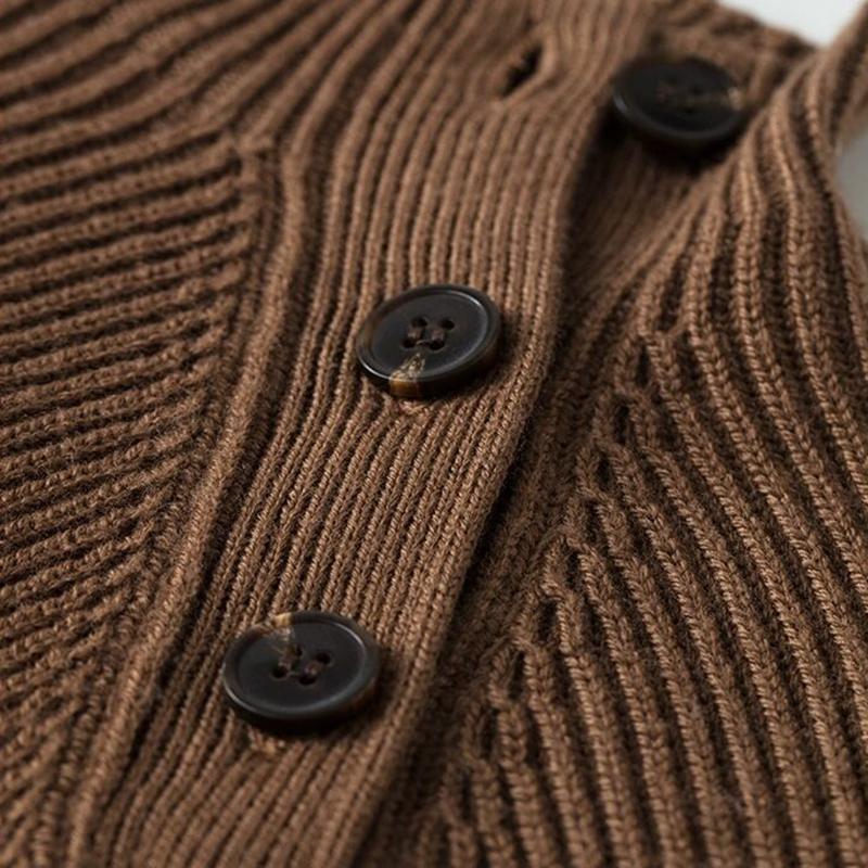 Women Loose Button Solid Color Half High Collar Sweater Korean Temperament Knitted Sweater Women's Tops Bottoming Sweater Sweater Autumn and Winter