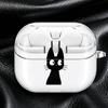 Clear Earphone Cases Cover With Hook Case For Samsung Galaxy Buds 3Pro 2 4Pro 2Pro 4 Pro 3 FE Live Cute Cartoon Cat