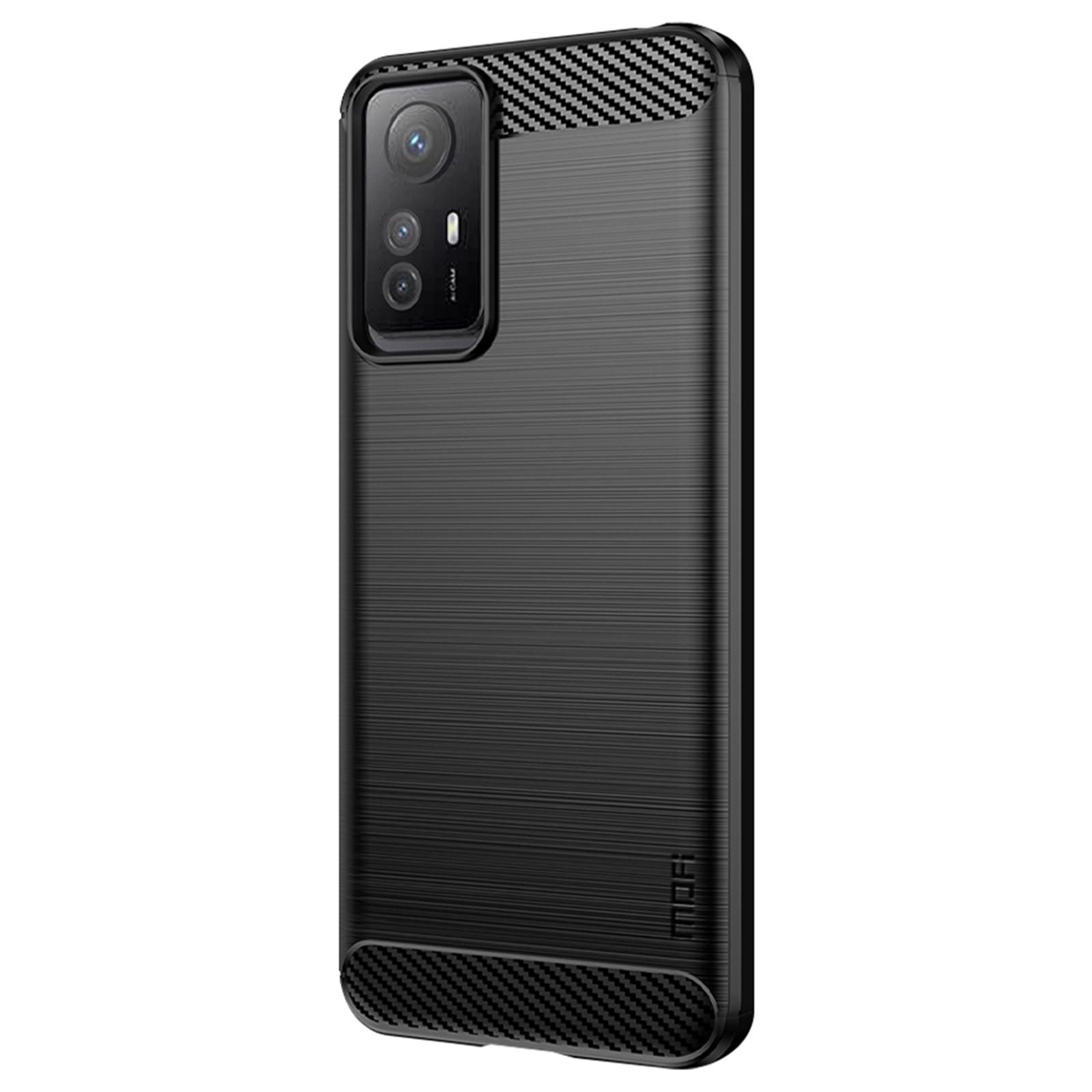 

MOFI JK TPU Series-1 for Xiaomi Redmi Note 12S 4G Carbon Fiber Phone Case Brushed TPU Back Cover Black