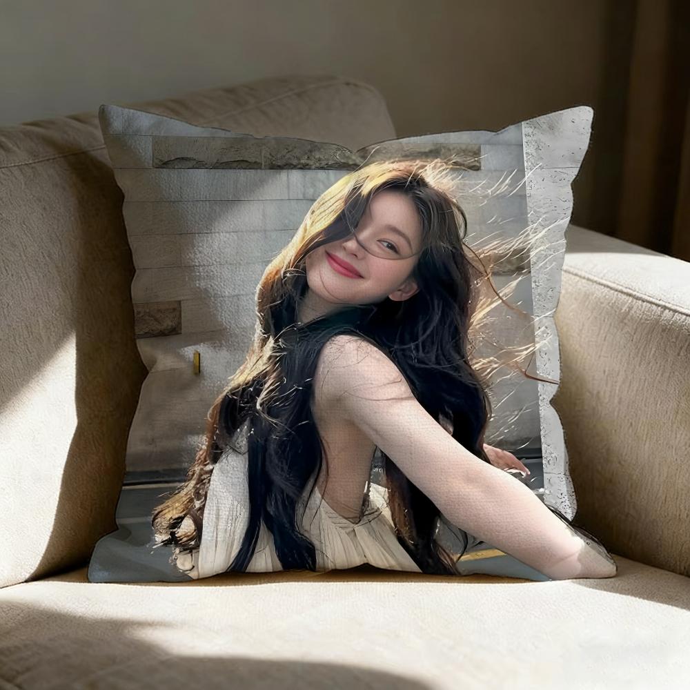 Rosy Zhao Actor Pillow Case Linen Pillow Covers Cover For Couch Living Room Bench Patio Floor Linen Home Decor 30x30cm