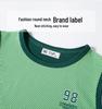 2026 Children's Casual Color Block Two-Piece Shorts & Short Sleeve Sports Set - Boys' Korean Style Fashion.