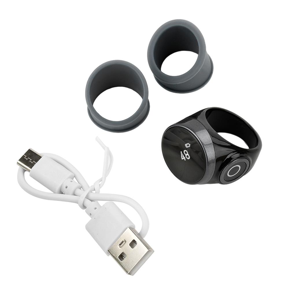 Touch Screen Digital Counter Portable Rechargeable Ring Ring Idea Tally Counter Smart Screen Finger Counter for Muslims Prayer чёрный