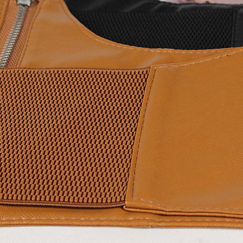 Black Corset Wide Belt Pu Leather Slimming Body Belts for Women Elastic High Waist Waistband