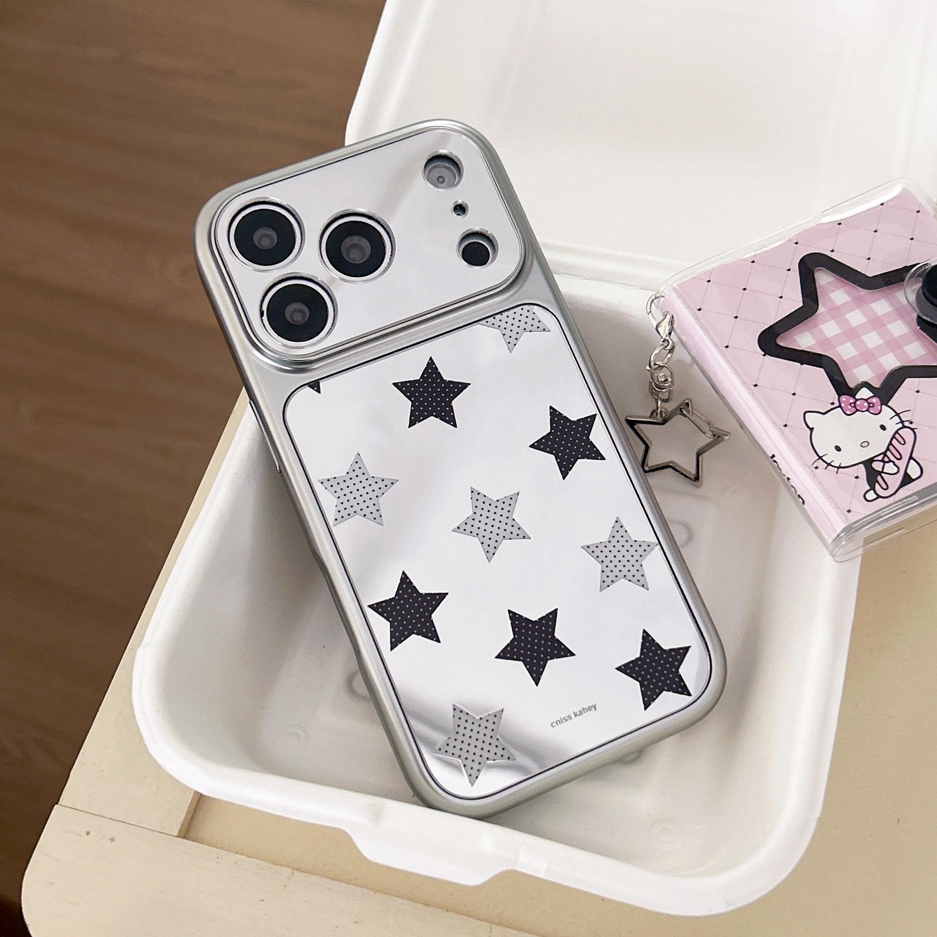 

Sweet Cool Star Mirror Case for iPhone 17 Pro Max with 16/15 Pendant Apple 17 Pro