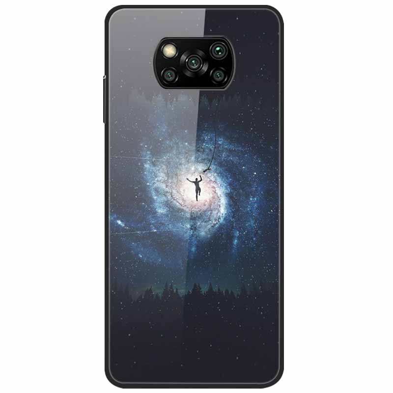 Etui na Poco X3 Pro Modne Urocze Szkło Hartowane Luksusowe Pokrowce Coque dla Xiaomi Poco X3 NFC Etui PocoX3 X 3 Zderzak Ochronny