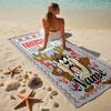 Custom Name Tazmanian Devil Stylish Digital Printing Beach Towel Quick‑Drying Absorbent Blanket for Beach Pool Gym Travel