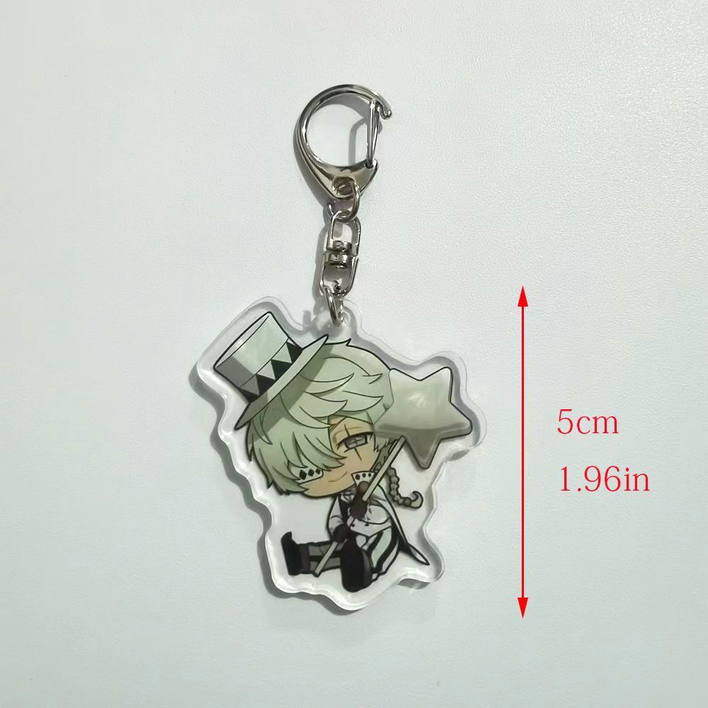Anime Bungou Stray Dogs Arcylic Keychain Atsushi Nakajima Dazai Flower Key Chain Women Men Accessories Bag Pendant Chaveio Perfect Gifts