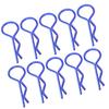 10Pcs 13MM RC Car   Clip RShape Metal Body Clips Pins for 1Celsius5 1Celsius6 1Celsius8 1Celsius10 RC Car(Blue )