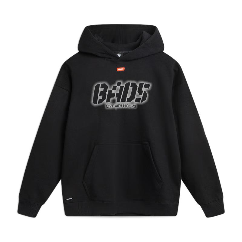 Li-Ning Fanwu Men s Fleece-Lined Pullover Hooded Sweatshirt AWDV877 XL