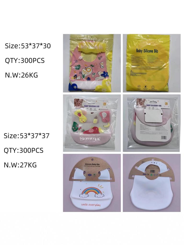 Waterproof Silicone Baby Bib - Large, Wash-Free, Drool & Meal Bib for Newborns and Children