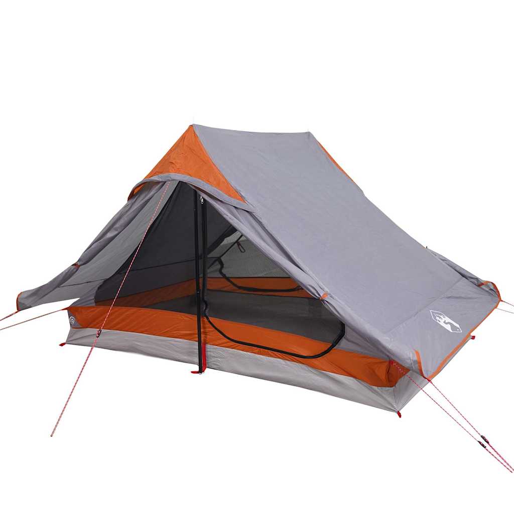 2 Person Camping Tent Gray Waterproof