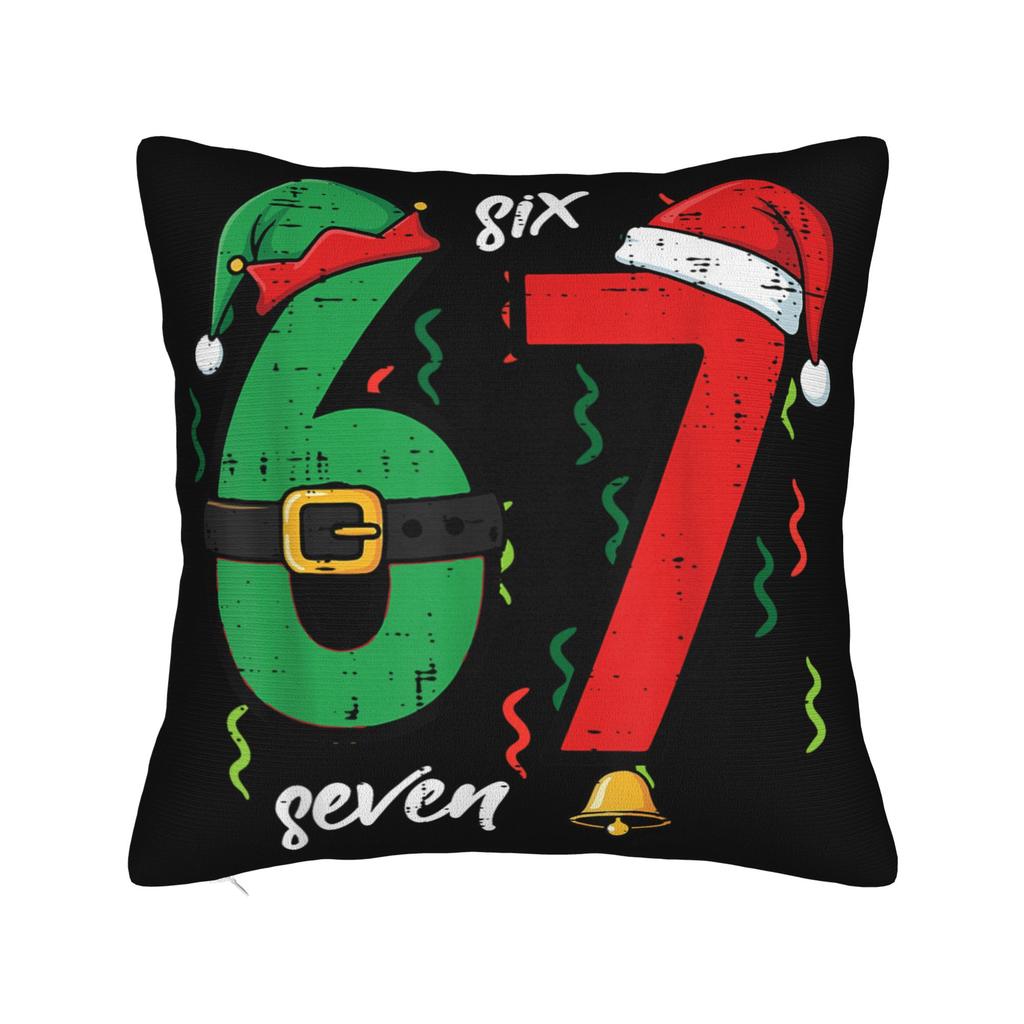 6 7 Christmas 67 Santa  Pillow Cover  Soft Cushion Cover Kawaii Pillow Case For Chair Sofa Home Decor