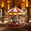 Carousel Music Christmas Box Rotating Movement Melodic Tunes Holiday Gift Toy