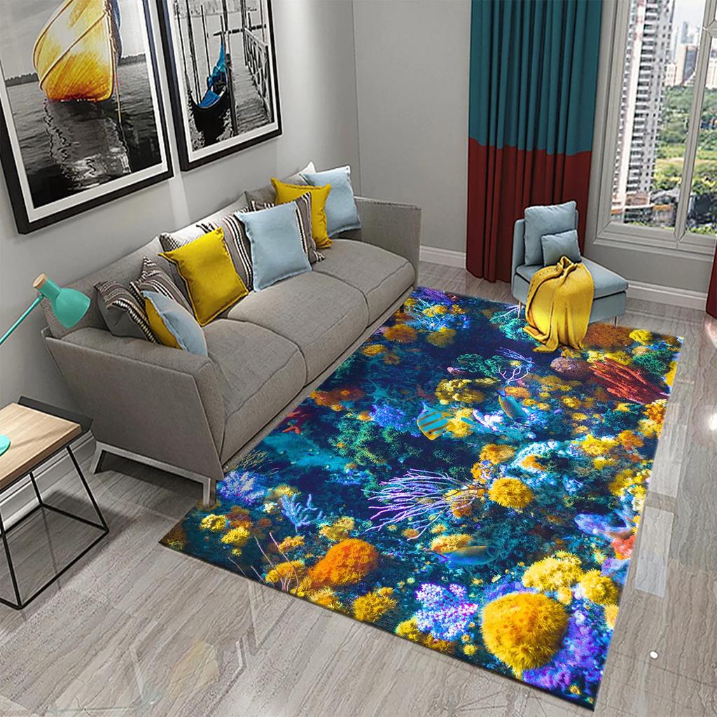 Hummingbird Flowers Rugs for Living Room Lovely Wild Animal Carpet Soft Floor Mat Wildlife Rugs for Bedroom Decorative Area Mats