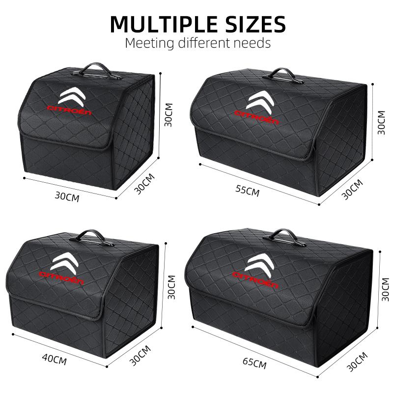 XKJC9 Car Trunk Organizer Box Large Capacity Auto Multiuse Tools Storage Bag Stowing Tidying For Citroen C1 C2 C3 C4 C5 C6 C8 C4L DS3