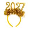 Christmas Hair Accessory Metallic Fringe and 2027 Numerals Headdress for Party Outfits, Holiday Photos, and Gift Exchanges
