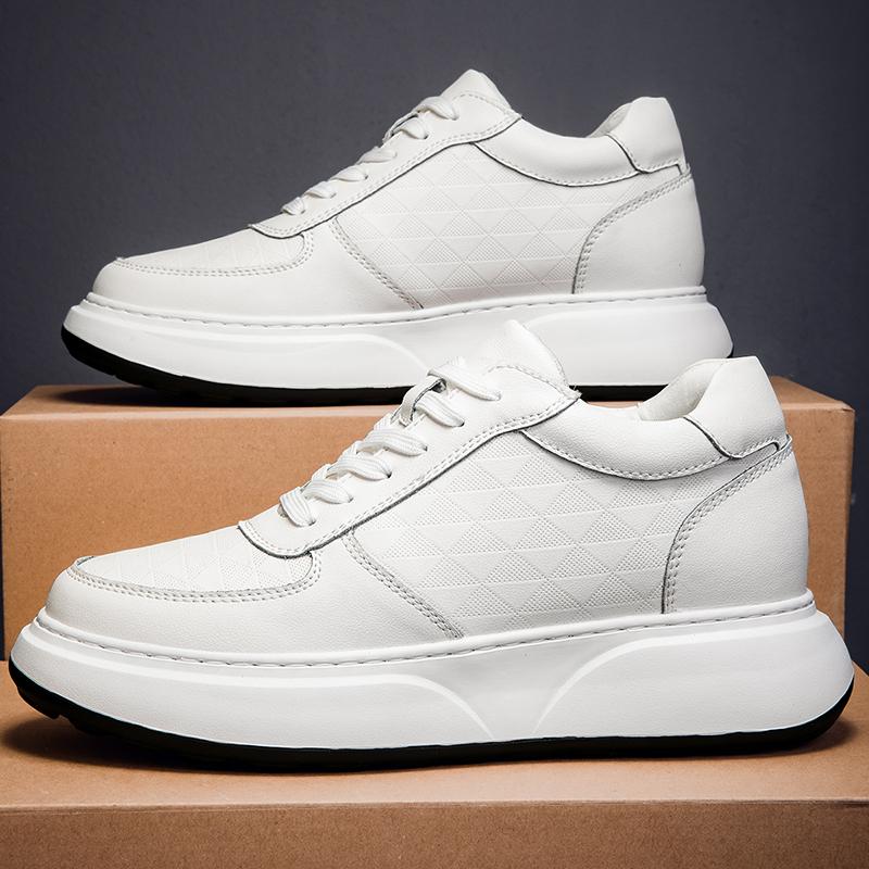 Mode Echtes Leder Herren Freizeitschuhe Allround Trekkingschuhe Schnürschuhe Freizeitspaziergang Reiseschuhe Männlich Skateboard-Schuhe Sneakers