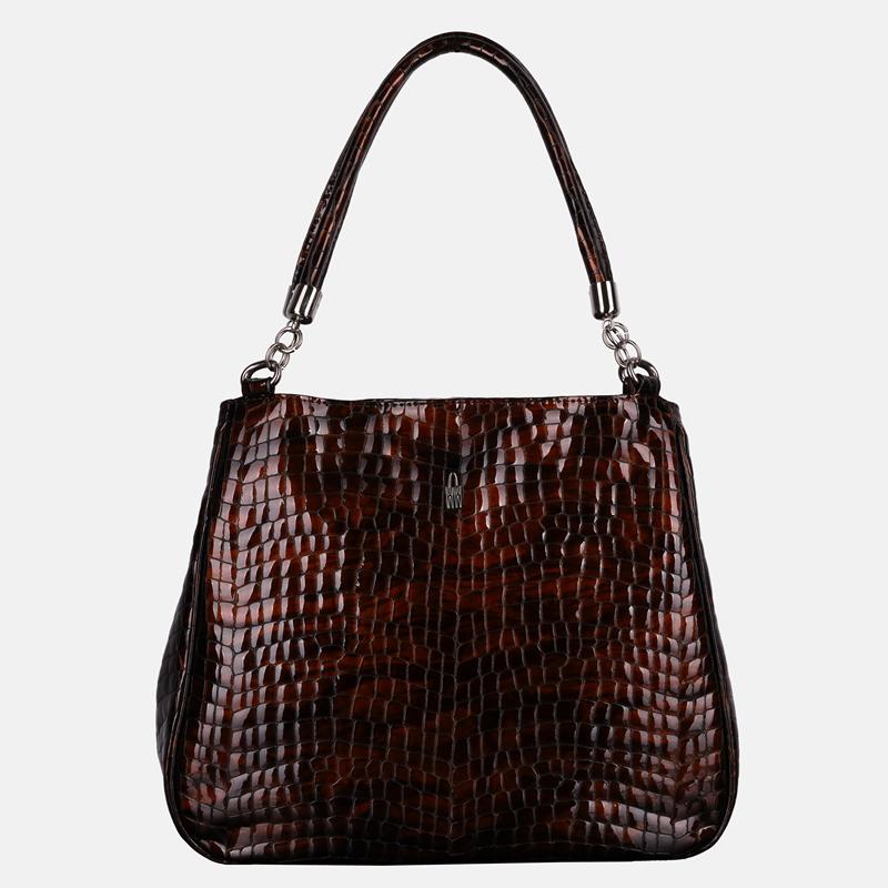 Luna - Croco Patent Leather Handbag