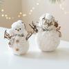 Round Hat Christmas Snowman Ornaments Knitted Snowman Statue Xmas Decoration  Home Xmas Decoration