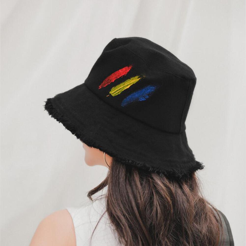Women Wide Brim Sun Hat Cotton Fisherman Cap  for Out Travel