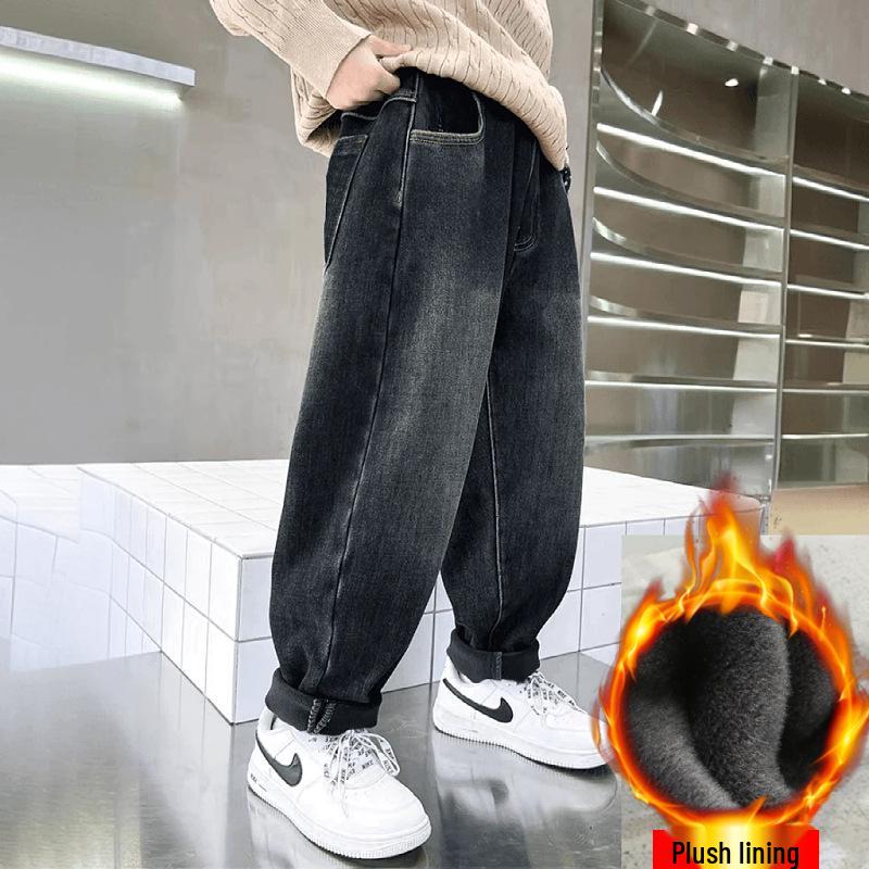 Boys' Loose Fit Jeans - Autumn/Winter 2025 Collection, Casual Medium & Large Sizes