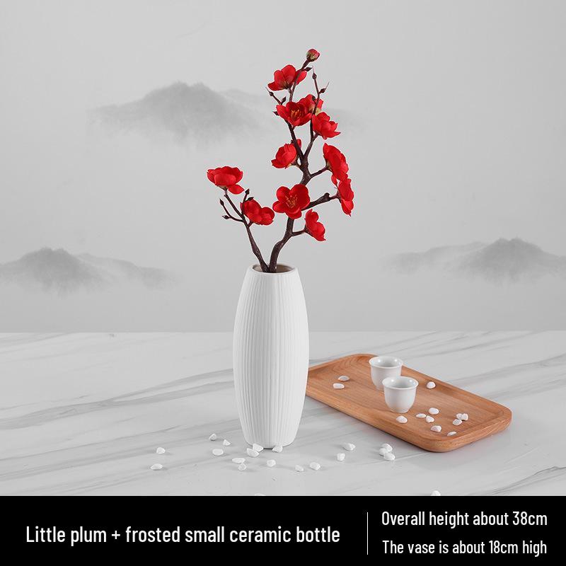Wintersweet Bonsai Arrangement: Artificial Plum & Peach Blossom Branches for Indoor Living Room Decor