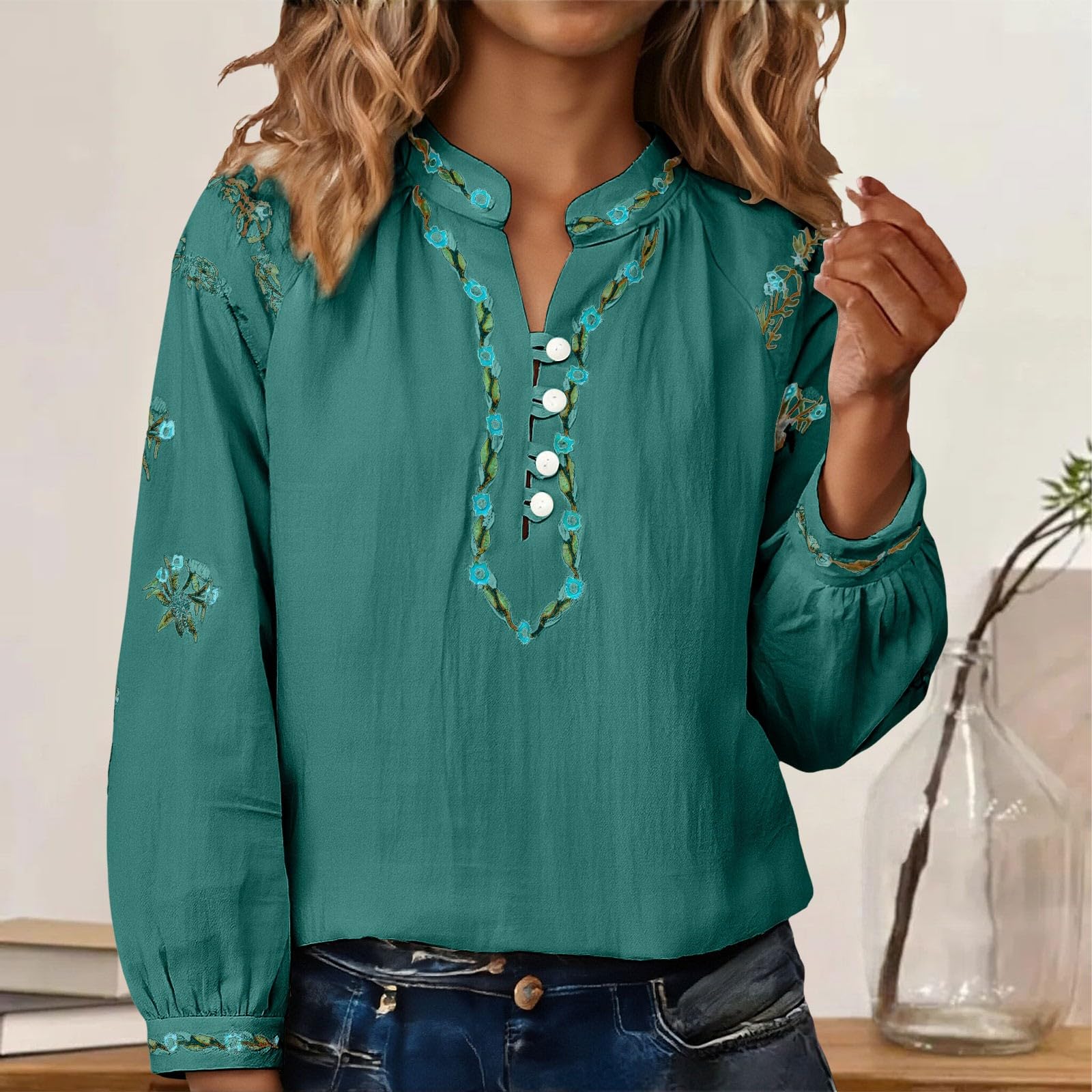 

Women s Fashionable Casual Top L зелений