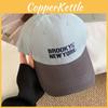 Color Fashion Blocked Baseball Cap With Letter Embroidery Design For Wear Daily
