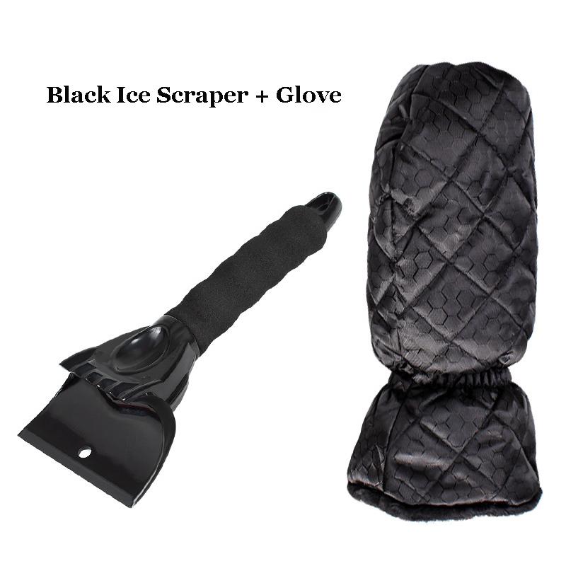 Car Snow Scraper Kit Windshield Ice Tool Foam Handle Warm Glove Defrost Cleaning Shovel Removes Snow Frost for Window and Door