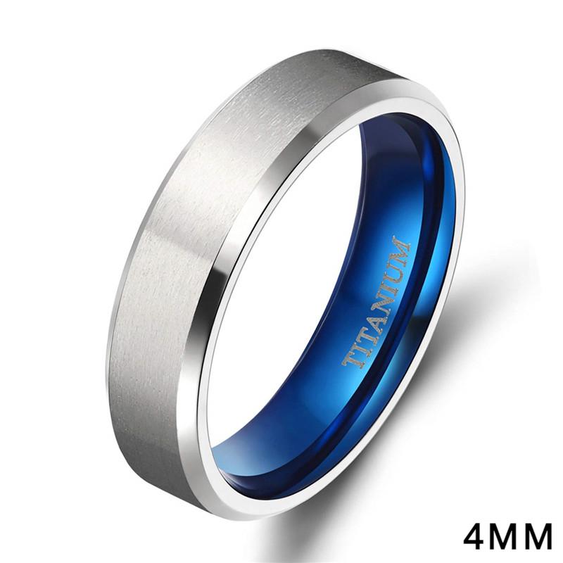 

100% титановое кольцо для мужчин 4/6/8/10 мм серебряного цвета, классическое свадебное обручальное ювелирное кольцо для женщин и мужчин, кольца для пар 9