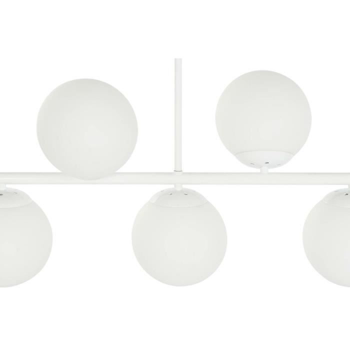 Suspension 98 X 45 X 30 Cm Verre Métal Blanc 50 W