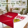 Crystal Velvet Square Rug Custom NameVfB Stuttgart FC Pattern Non Slip Home Floor Decor Rug