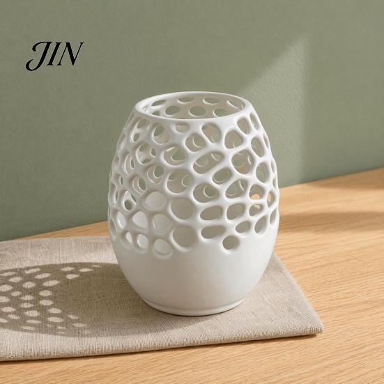 Pen Holder Modern Honeycomb Holder, 3D Printed Hollow Design Writing Utensil Container, Stylish Desk Organizer for Pencils Makeup Brushes And Brush