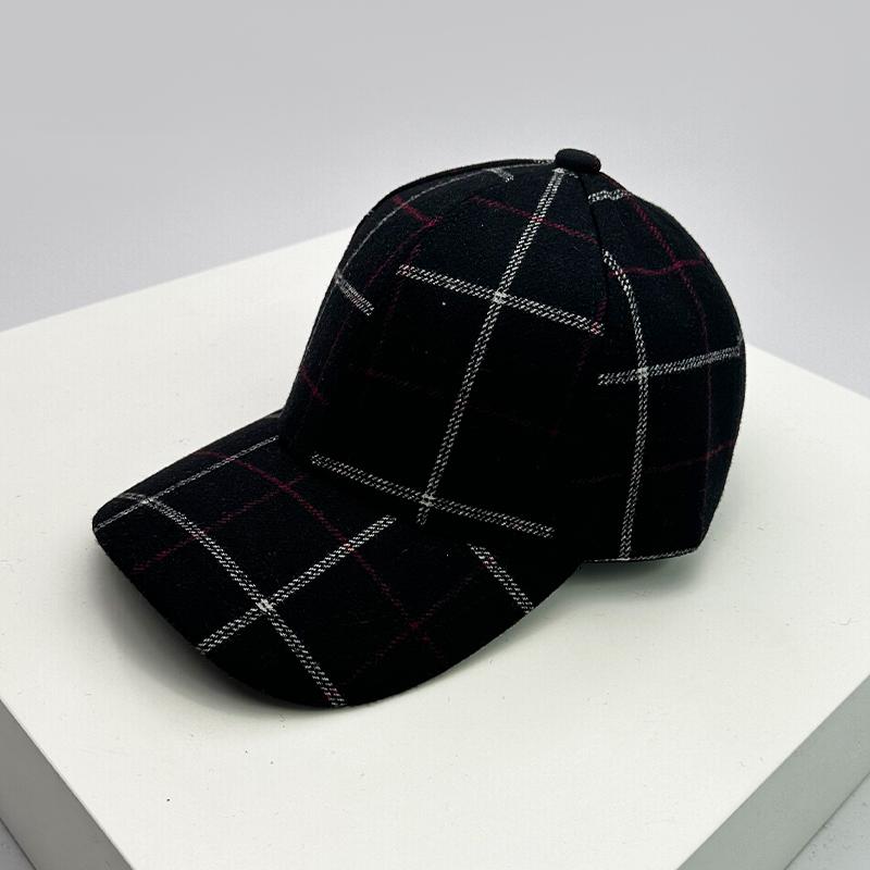 Baseball Cloth Woolen Color Contrast Use Multi Women Men Her Him For Fresh Winter Autumn Fall Caps Cotton Fashion Casual British Style Check Warm